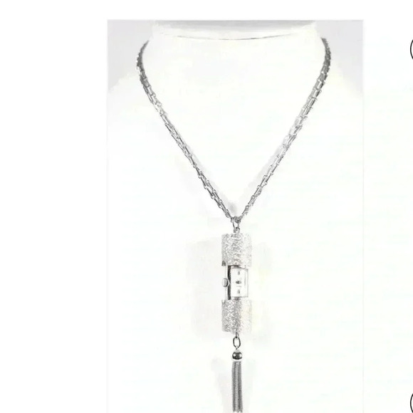 Catorex Buchurer Vintage Manual Wind Slide Watch Pendant Necklace 925 silver - Picture 6 of 6